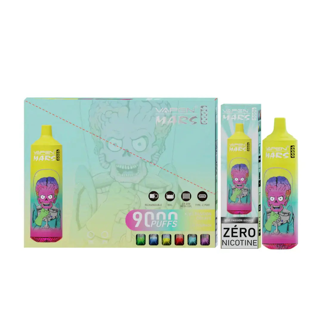 Vapen Mars Kiwi Passion Goyave 9000  - Pack de 10