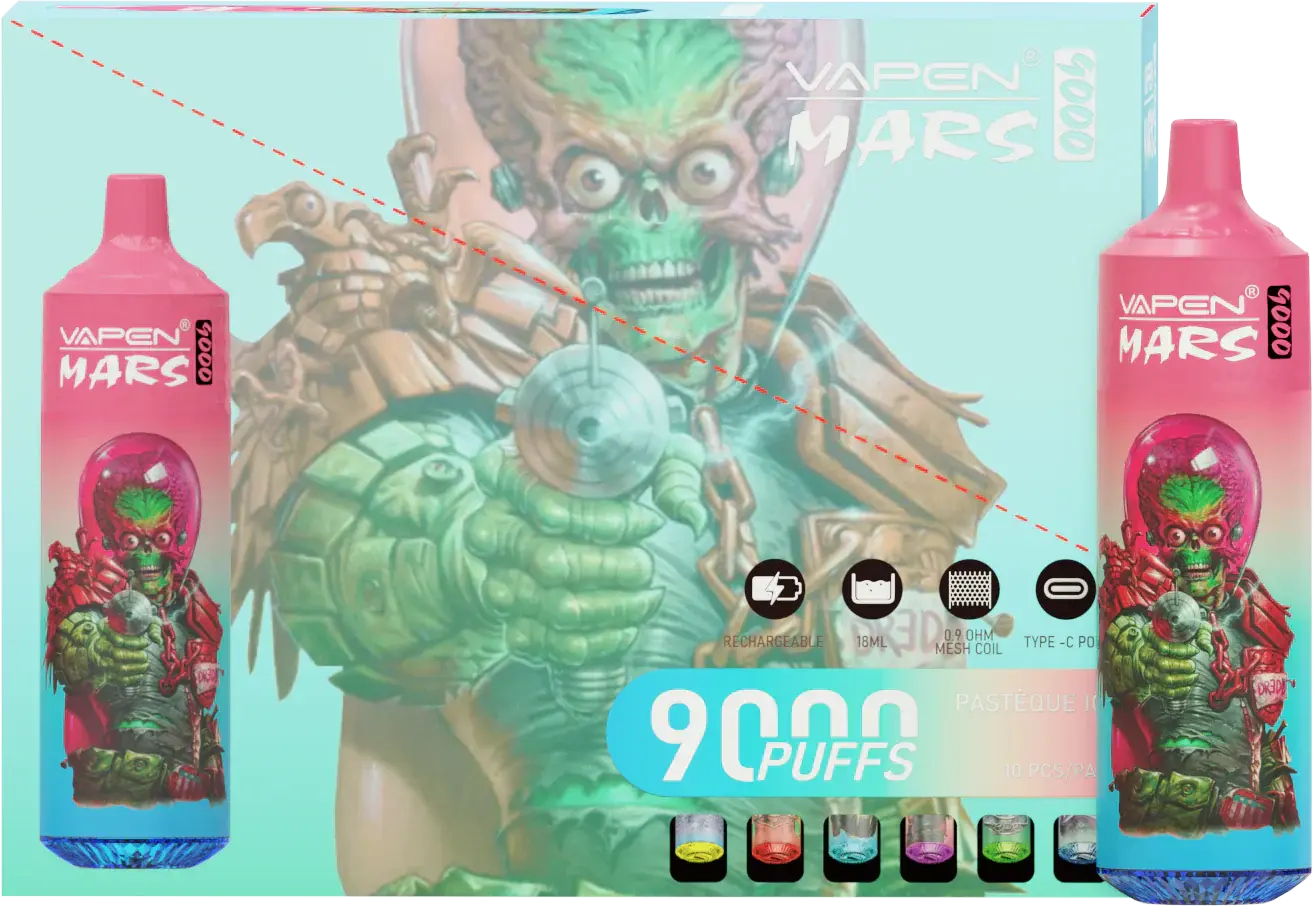 Vapen Mars Pastèque Ice 9000 - Pack de 10