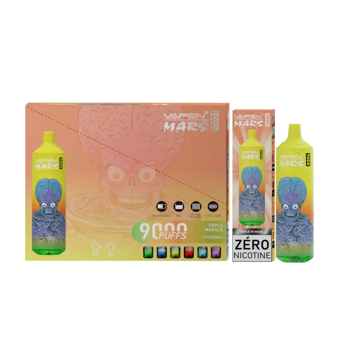 Vapen Mars Triple Mangue 9000  - Pack de 10