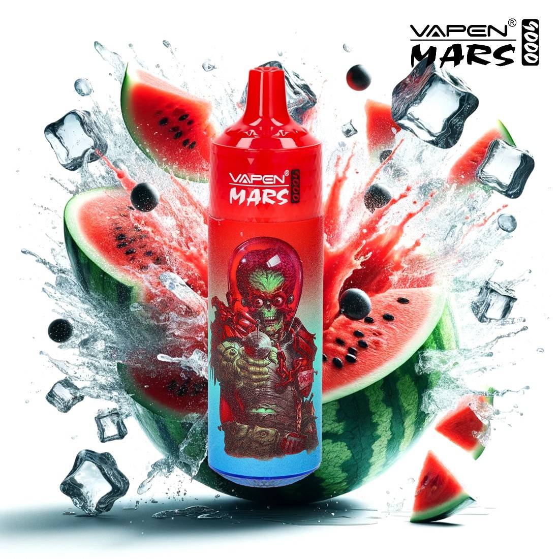 Vapen Mars Pastèque Ice 9000 - Pack de 10